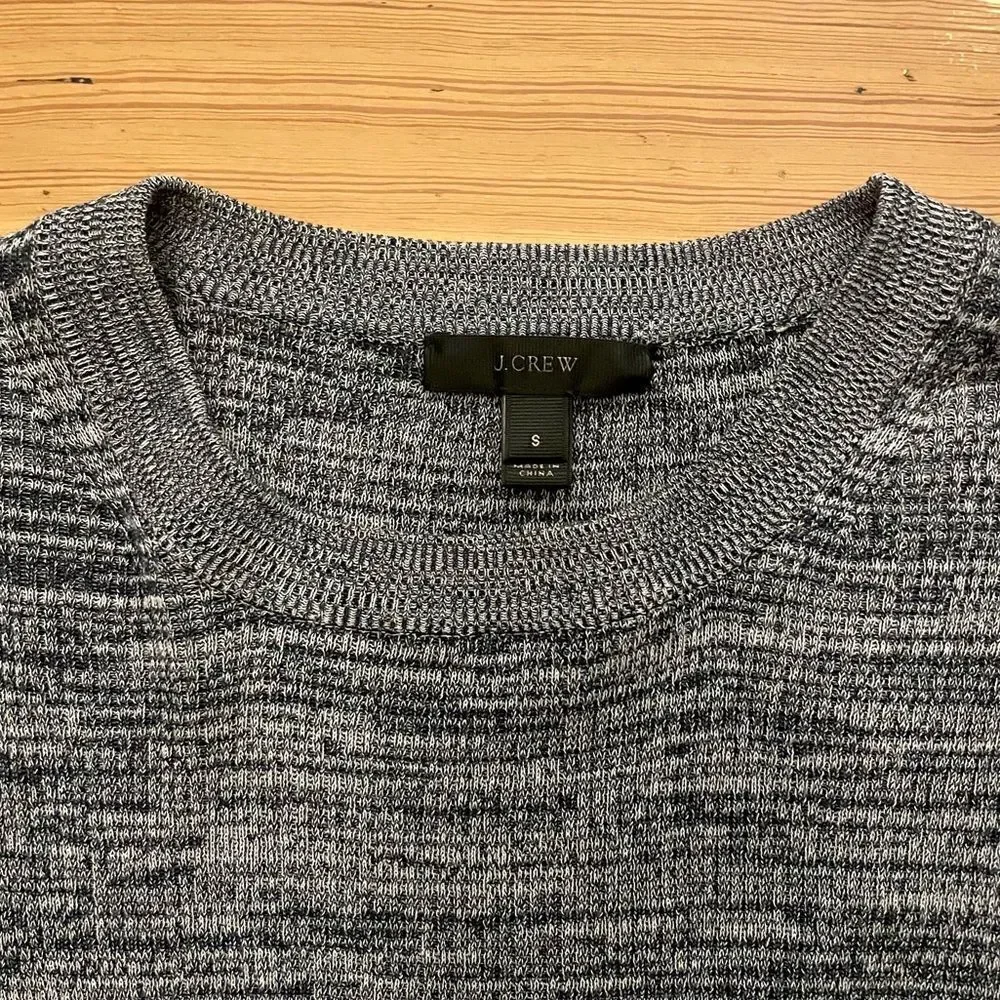 J. Crew ribbed pullover sweater with snap sleeves. Size S.